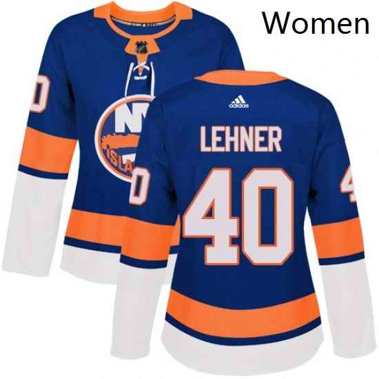 Womens Adidas New York Islanders 40 Robin Lehner Premier Royal Blue Home NHL Jersey